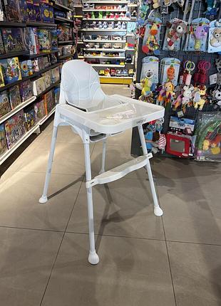 Стілець для годування дитини 2 в 1 velano basic, white