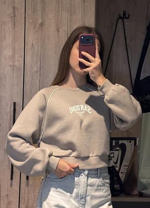 Bershka | світшот з флісом | короткий світшот