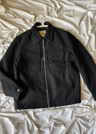 Черная куртка russel из шерстяной смеси от jack jones premium хл