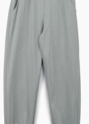 Брюки из футера с начесом h&amp;m цвета полыни. р xxl