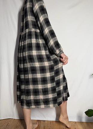 Checked viscose maxi — клітчаста сукня coco т4 3