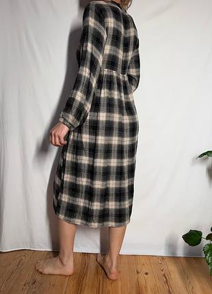 Checked viscose maxi — клітчаста сукня coco т4 4