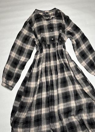 Checked viscose maxi — клітчаста сукня coco т4 8