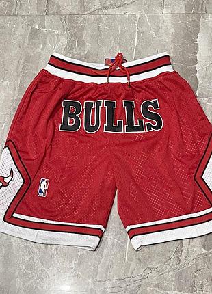 Шорти спортивні сітчасті баскетбольні "chicago bulls" червоні xl