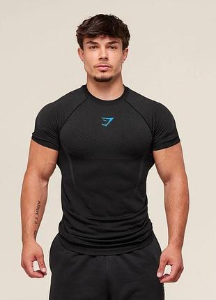 Футболка "gymshark" чоловіча для фітнесу приталена xl
