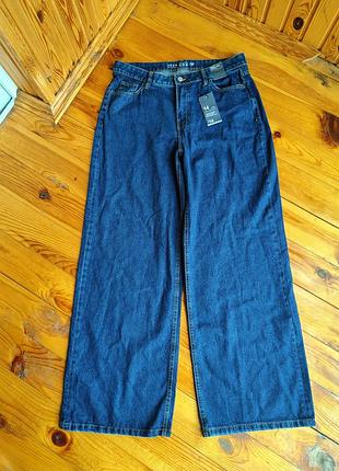 Жіночі широкі джинси primark denim co (wide leg / mid rise) нові сині розмір 14 l xl