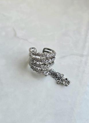 Каблучка silver crysrals starfall 5