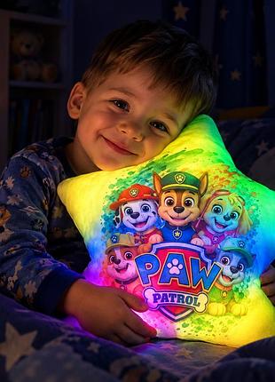 Подушка нічник щенячий патруль - іграшка собачий патруль, paw patrol, дитячий нічник щенячий патруль