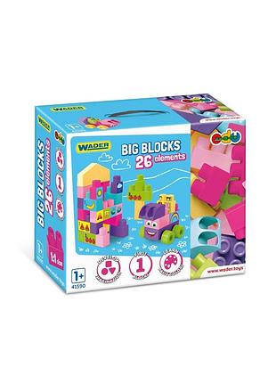 "big blocks" конструктор 26 эл. розовый