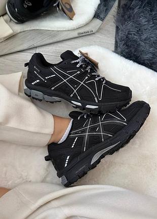 Женские кроссовки asics gel-kahana 8 gore-tex black white stripes