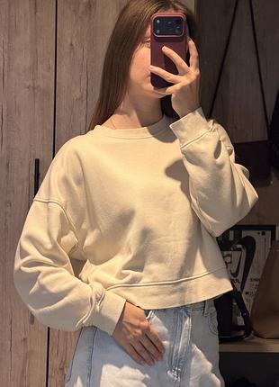 Світшот бежевий zara 2