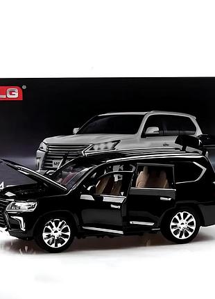 Масштабная модель автомобиля lexus lx570 resteq 1:24 — металлическая инерционная машина со светом и звуком, в подарочной коробке