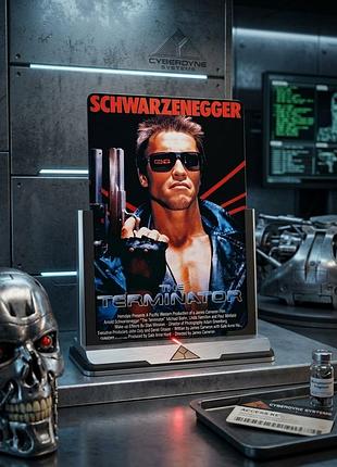 Металлическая винтажная табличка "терминатор / the terminator / арнольд шварценеггер / фильмы 80-х / постер" 14х20 см