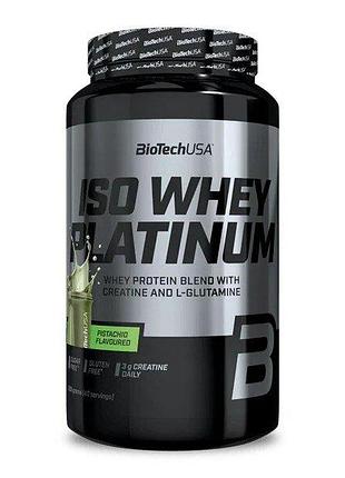 Сывороточный изолят biotech iso whey platinum, 908 грамм - фисташка