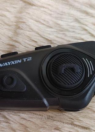 Wayxin t2 гарнітура для мотоциклетного шолома. bluetooth. intercom. навушники мото