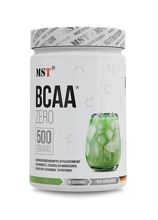 Аминокислоты mst nutrition bcaa zero, 500 грамм - зеленое яблоко