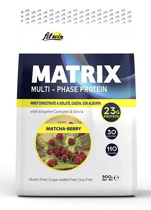 Протеїн fitwin matrix multi-phase protein, 900 грам - матча-малина