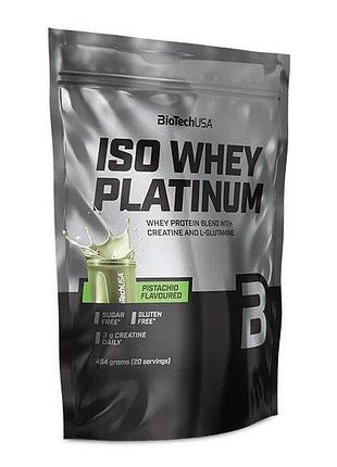 Сывороточный изолят biotech iso whey platinum, 454 грамм - фисташка