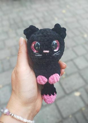 Котик по фото брелок ручной работы / котенок вязаная игрушка / игрушка по фото любимца