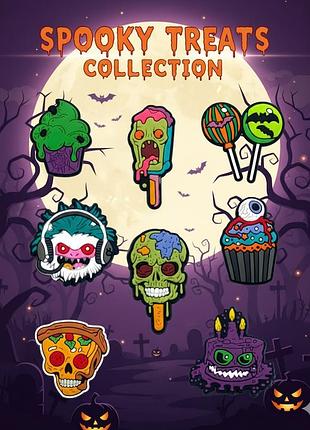 Джибітси хелловін halloween jibbitz 8 шт аксесуари крокс прикраса dz_160_2
