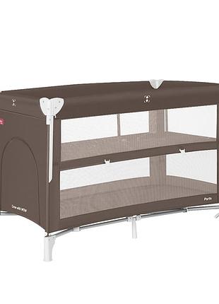 Манеж carrello porta crl-18103 chocolate brown з другим дном