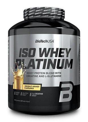 Сывороточный изолят biotech iso whey platinum, 1.8 кг - кокос-манго
