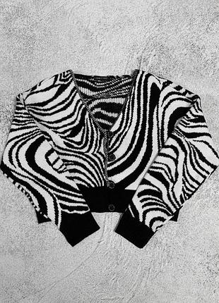 Кардиган светр i saw it first зебра animal print анімалістичний принт (s) asos, boohoo, zara