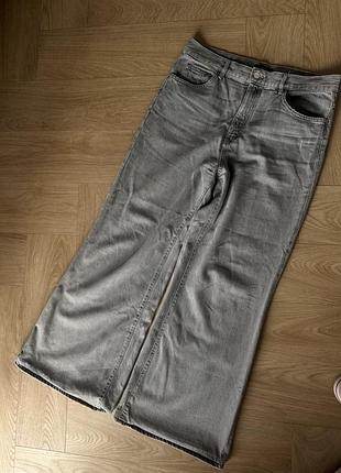 Джинси massimo dutti сірі широкі палаццо