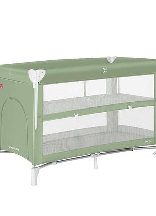 Манеж carrello porta crl-18103 з другим дном mint green