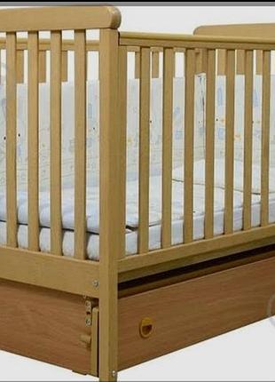 Дитяче ліжечко соня верес лд-12 з маятниковим механізмом та шухлядою