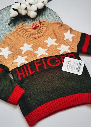 Свитер для мальчика hilfiger зеленый низ 1523, размер 98