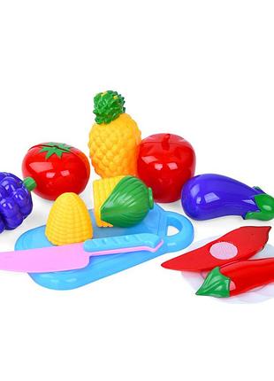 Детский игровой набор "продукты" ft003-7a на липучке, овощи, нож