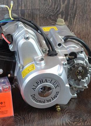 Двигатель delta/alpha/viper active-110cc (механика, чугунный цилиндр) для мопеда + подарок масло и аккумулятор