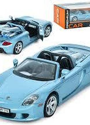 Машина ap-1943 (8шт) авто світ, 1:24 porsche carrera gt, метал, 19 см, відчиняються двері та багажник,