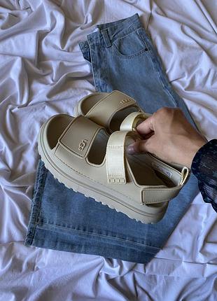 Женские сандалии ugg goldenglow в светлом оттенке (sea salt / beige  36 (22.5см.)