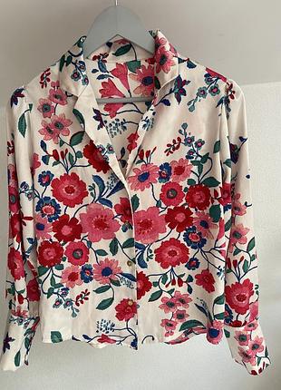 Французька вінтажна блузка "chemise cuba" (ретро 80-90х)