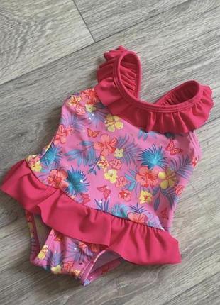 Купальник з рюшами і бантиком primark 0/3 місяці