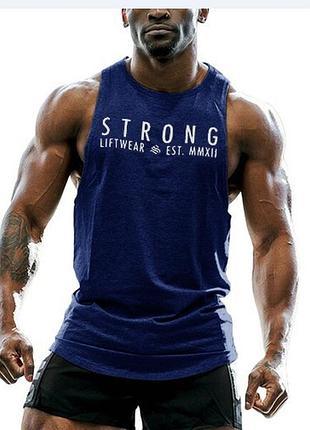 Майка мужская безрукавка "strong lw" хаки зеленая xl