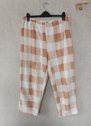 Теплые пушистые брюки из флиса для дома р.2xl пижама низ
