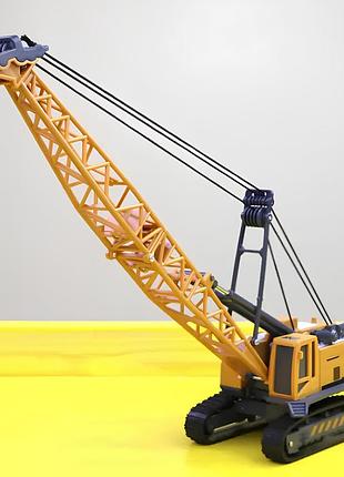 Игрушка гусеничный кран в масштабе 1:55 желтый кран подробная модель строительной техники для детей