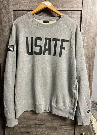 Свитшот nike usatf track & field crewneck мужской свитер кофта редкий винтаж