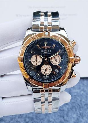 Годинник кварцовий breitling chronomat 44 cb0110 blackj dial