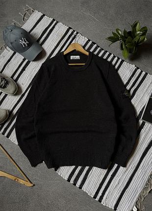 Светр stone island оригінал з рідним патчем вовняний сірий стон айленд стонік стоник xl xxl