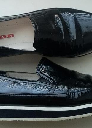Женские кожаные туфли prada (оригинал)
