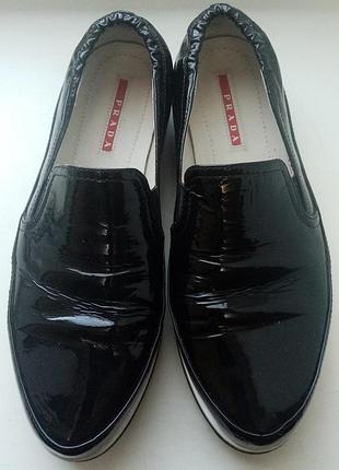 Женские кожаные туфли prada (оригинал) 4