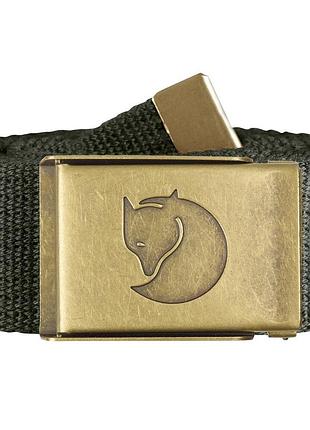 Ремень fjallraven canvas brass belt 4 см mountain grey