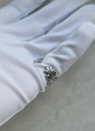 Каблучка silver chrome hearts crystal bow 4