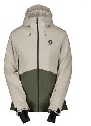 Горнолыжная женская куртка scott ultimate dryo 10 dust white/douglas green