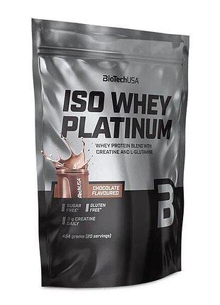 Сывороточный изолят biotech iso whey platinum, 454 грамм - шоколад