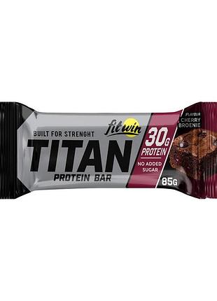 Батончик fitwin titan bar, 9*85 грамм - вишневый брауни